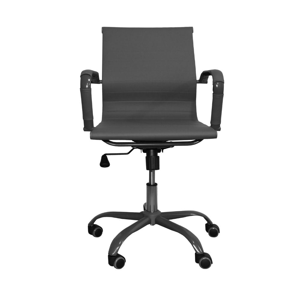 Poltrona ufficio con schienale ergonomico e ruote colore grigio H91 Nuvia