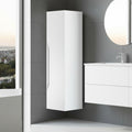 Colonna bagno sospesa colore bianco opaco con effetto cannettato 35x27x120H - Gaper