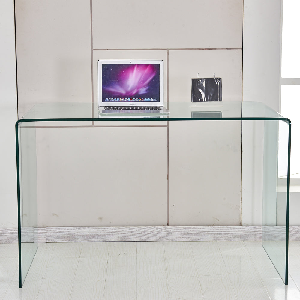 Consolle 120×40 cm in vetro temperato curvato Scarlett