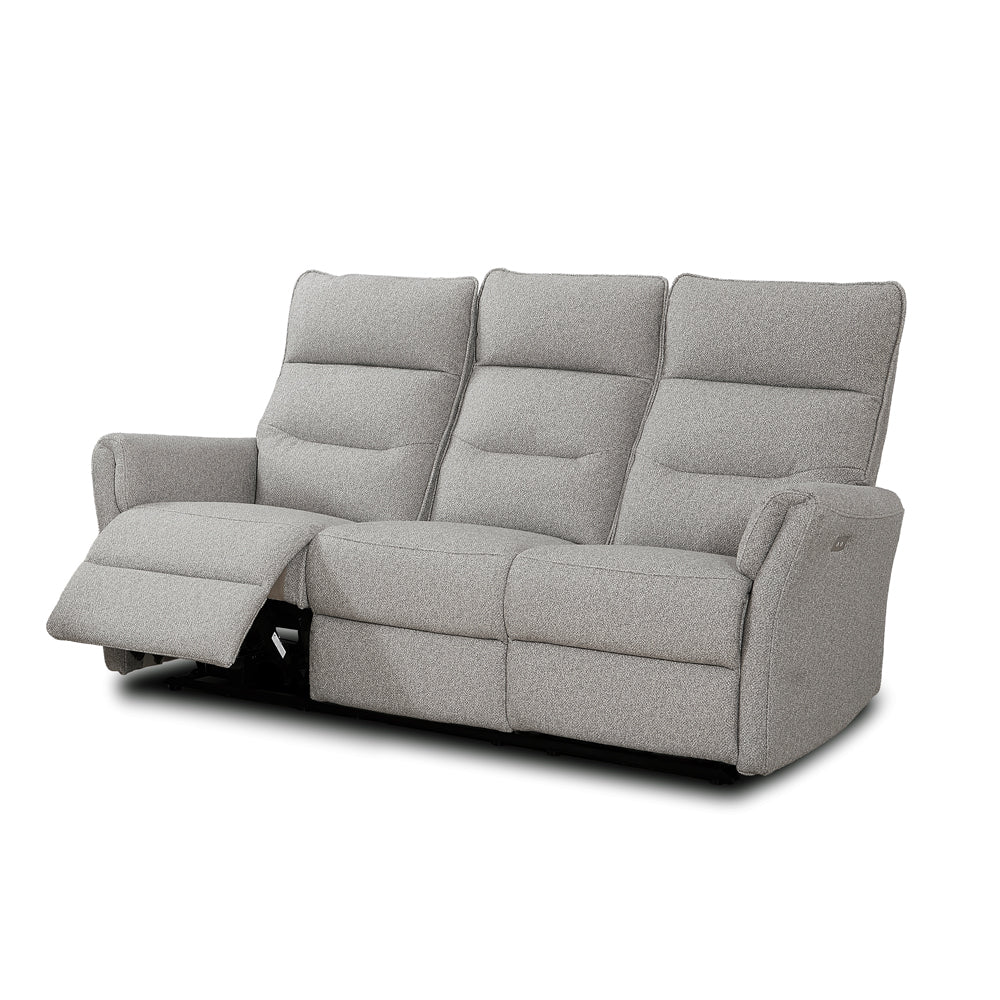Divano recliner 3 posti elettrico in tessuto grigio 186 cm Softwave