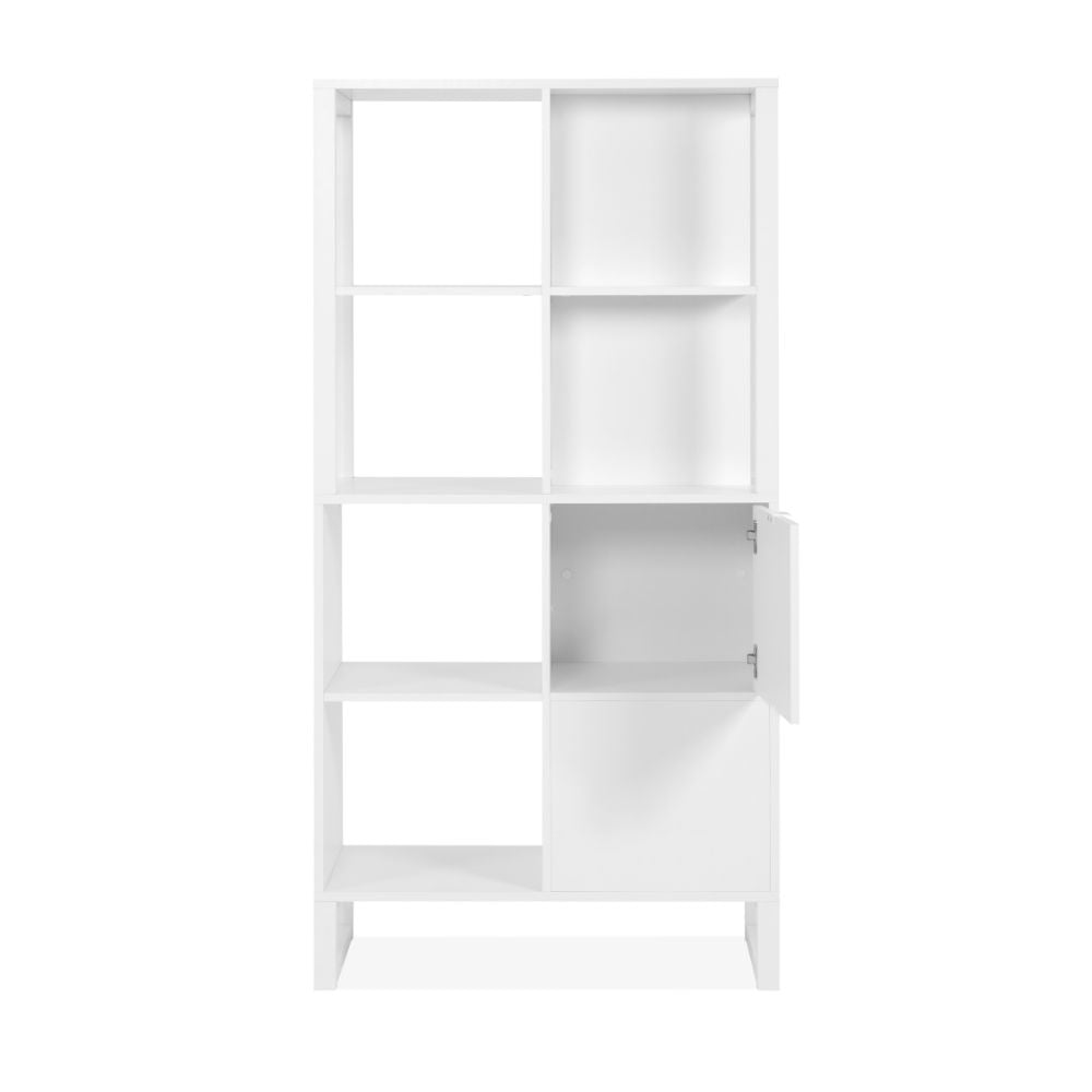 Credenza a giorno 83,5x165h cm bifacciale con ripiani colore bianco - Sumatra20A