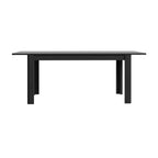 FLOT16-D109 TABLE EXTENSIBLE MONOBLOC 160*72,7*90,4 CM COULEUR NOIRE + RALLONGE 46,6 CM