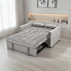 Divano 2 posti con letto estraibile colore grigio chiaro 135x93x78H Eiri