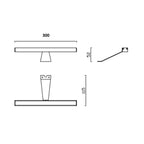 Lampe LED de salle de bain chromée 300 mm 5W - Kyra