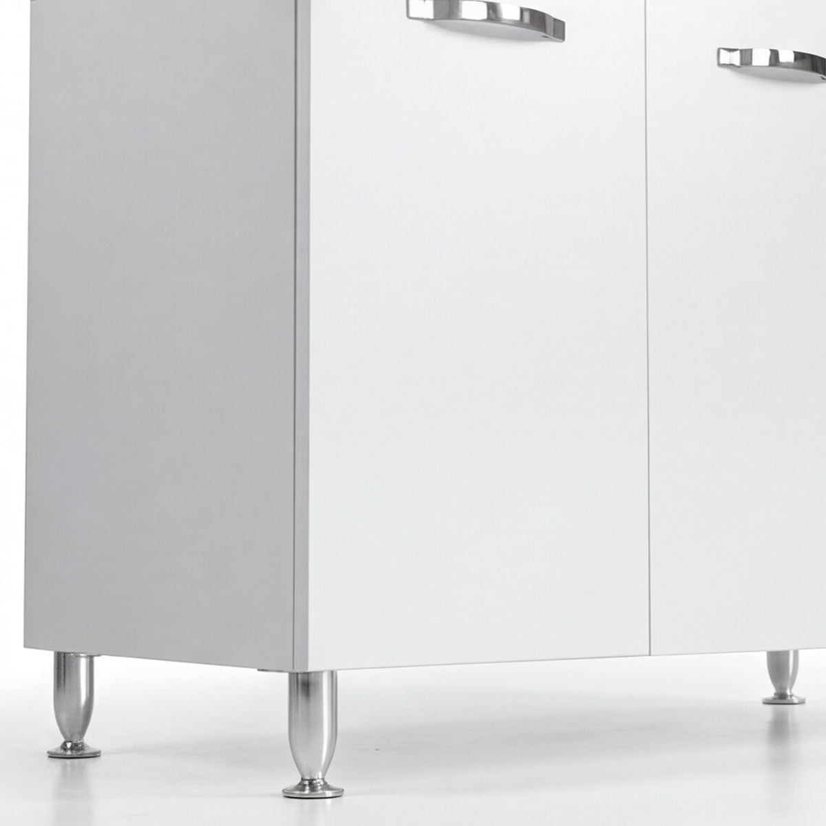 Mini-cuisine 2 portes blanc mélèze évier et plaque de cuisson 120x60x85H cm