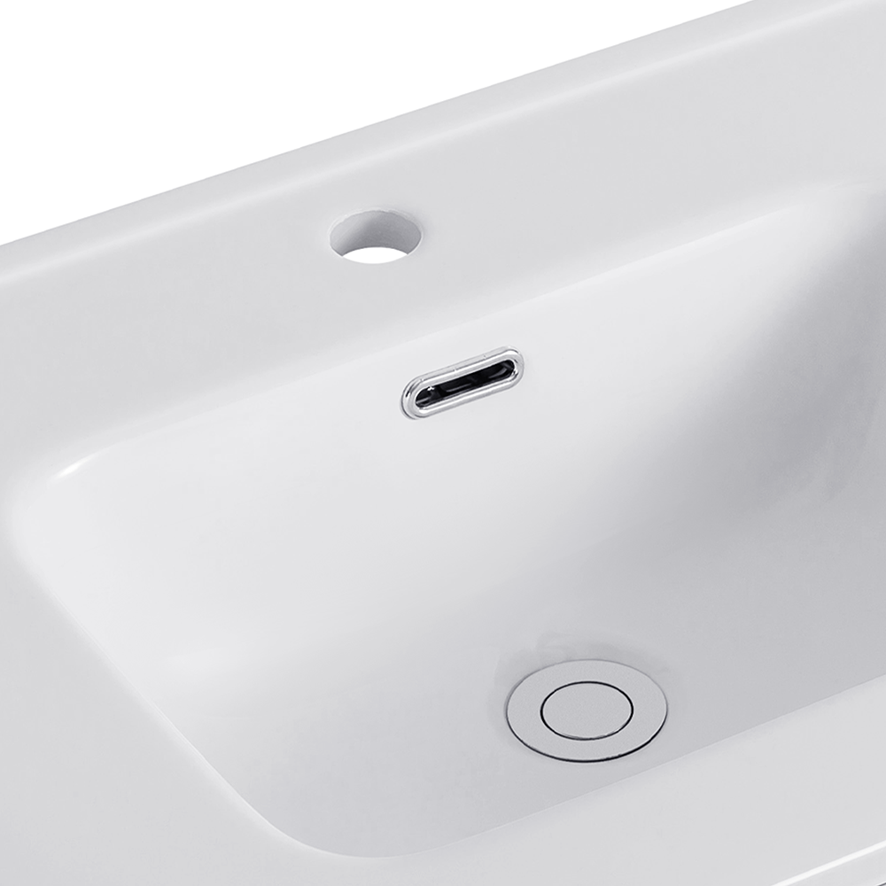 Lavabo consolle da appoggio 141x46 cm in ceramica bianco lucido LAV9140DS