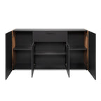 Madia 4 ante e 1 cassetto colore antracite con laterali in rovere artisan 162 cm Cento51A