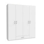 Armoire 4 portes 1 tiroir coloris blanc 177.5x54x210.5H Arcadia