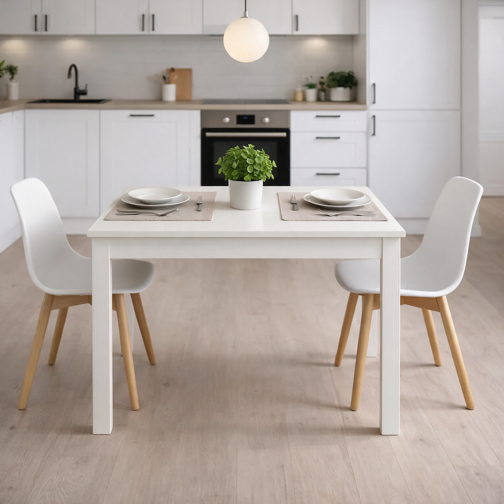 Tavolo allungabile colore bianco frassinato 90x60 cm - Firenze