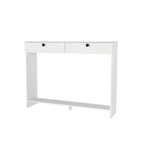 CONSOLE CACHE RADIATEUR OPELYA 130 CM AVEC DEUX TIROIRS COULEUR BLANC