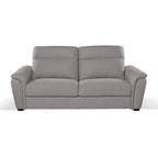 Canapé 3 places avec appuie-têtes réglables et revêtement en tissu gris - Gonzaga
