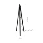 Lampada da terra con treppiede in legno nero - Deco MDL3010