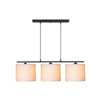 Suspension 80cm avec abat-jour tissu beige - Medusa