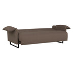 Divano 3 posti con funzione letto in tessuto colore beige - Odino