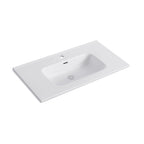 Lavabo da appoggio 1 vasca in ceramica bianco lucido 91x46,5 LAV9090S