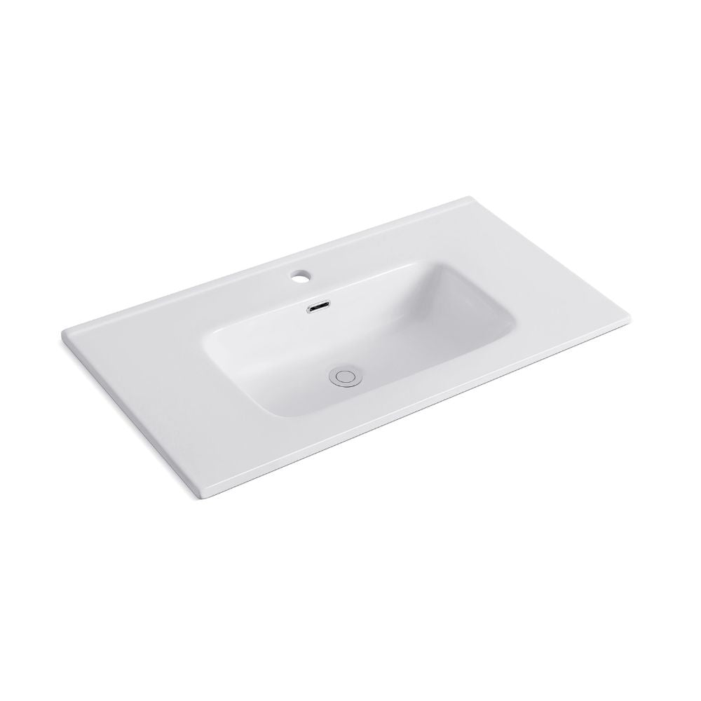 Lavabo da appoggio 1 vasca in ceramica bianco lucido 91x46,5 LAV9090S
