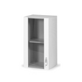 Vitrinenschrank mit Esche-weiß-Tür 40x72H cm
