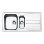 Lavello incasso 2 vasche e gocciolatoio reversibile 100x50 - Smeg LFB112