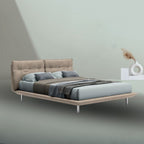 Modernes Doppelbett mit Holzgestell in Beige - Bolt