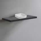 Meuble sous-vasque anthracite 120x47 cm avec vasque à poser blanche