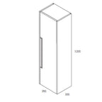 Colonna bagno sospesa colore rovere 35x30x120H cm - Former