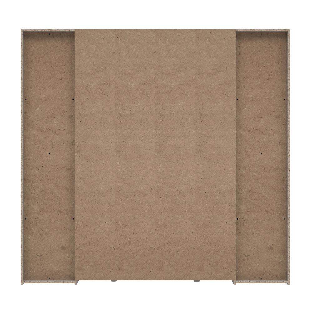 Armadio 4 ante rovere e nero con ante scorrevoli e battenti 200x61x190H Teodoro