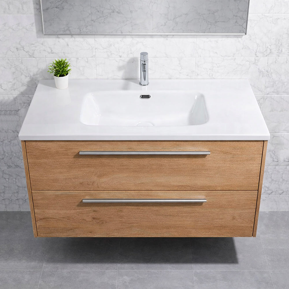 LAVABO BULNES100 101*46*18 CM EN CÉRAMIQUE BLANC BRILLANT