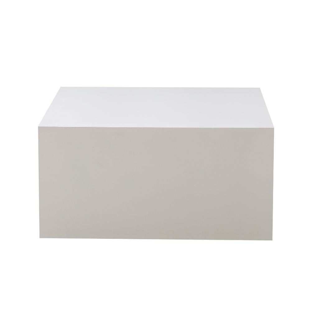Tavolino da salotto quadrato colore bianco 80x40H cm - Leila