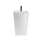 Rechteckiges Standwaschbecken aus weißer Keramik 53x46,5x86,5 LAV303