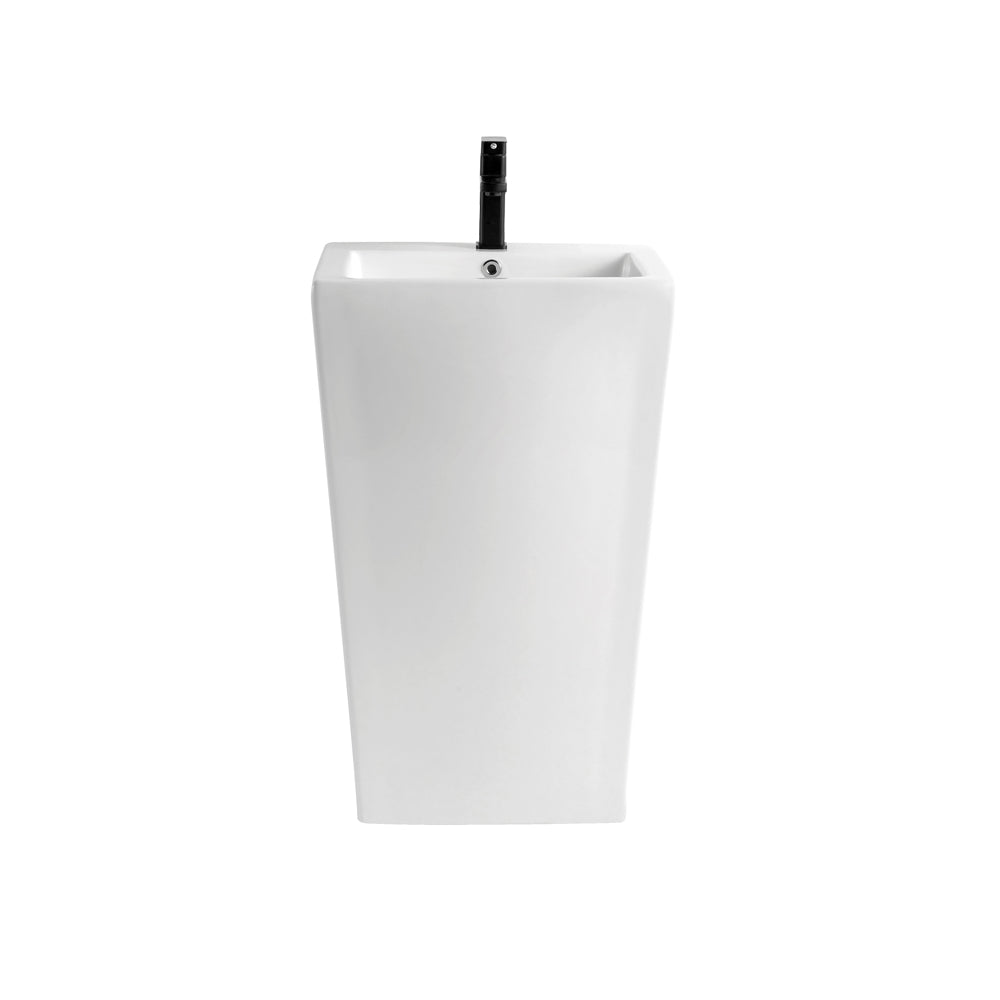 Lavabo autoportant rectangulaire en céramique blanc 53x46,5x86,5 LAV303