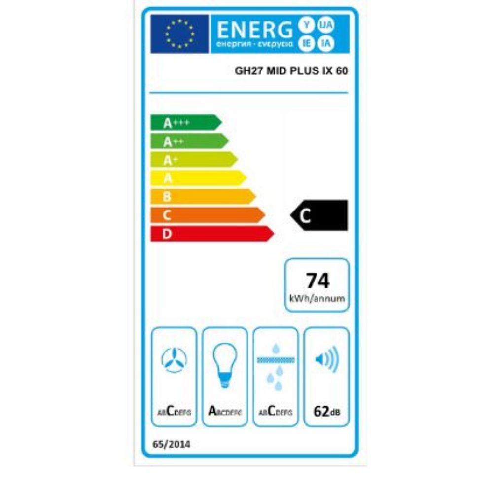 Groupe de hotte sous-meuble Cripto60 inox avec système NO DROP Samet