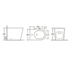 Bidet a pavimento colore bianco opaco YJ-1380FMW