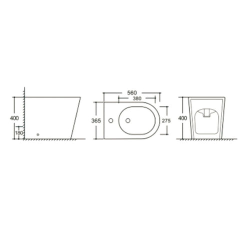 Bidet a pavimento colore bianco opaco YJ-1380FMW