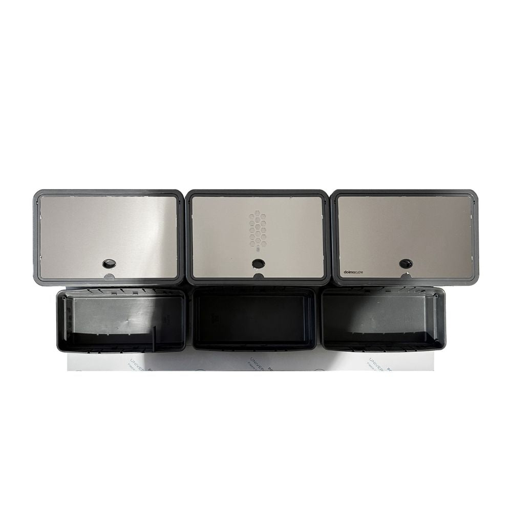 Pattumiera sottolavello 3 contenitori e 3 vaschette ABS filtro anti odore 110.5x48x24.5H DOIMO