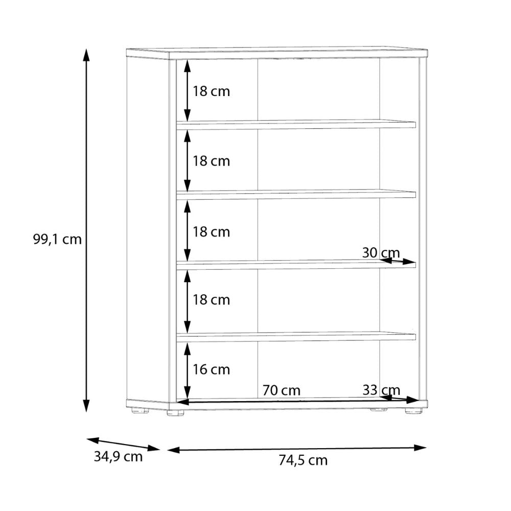 Meuble multi-usage 2 portes coloris gris clair 74.5x35x99 Medea