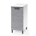 Base cucina con anta colore cemento 30x50x85H cm