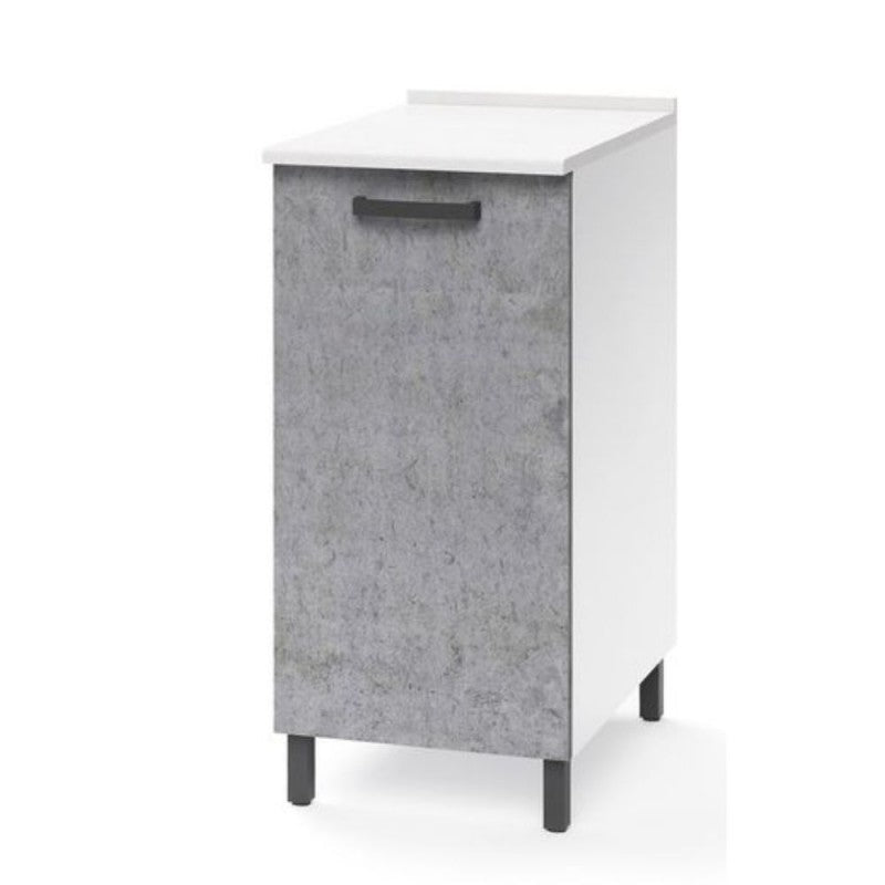 Base cucina con anta colore cemento 30x50x85H cm