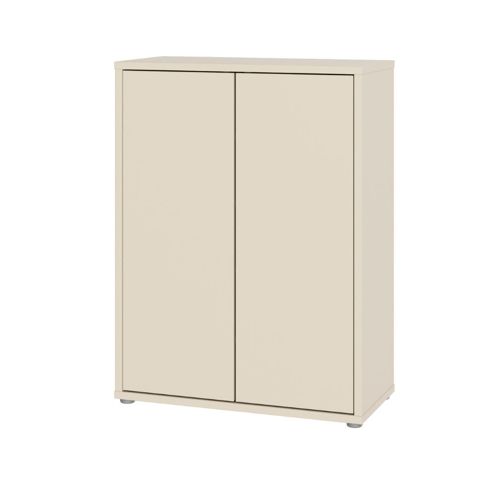 Meuble polyvalent 2 portes coloris cachemire 74,5x35x99 Medea