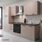 Cucina completa con elettrodomestici colore cashmere Asti255 Industrie Valentini