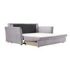 Divano letto 3 posti tessuto grigio 176x93x97H Cassie