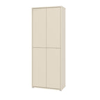 Armoire polyvalente 4 portes 74.5x35x192 coloris cachemire Medea