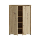 Meuble polyvalent 2 portes couleur chêne 74,5x35x99 Medea
