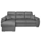 Canapé d'angle convertible gris ComoII tissu giulia9713