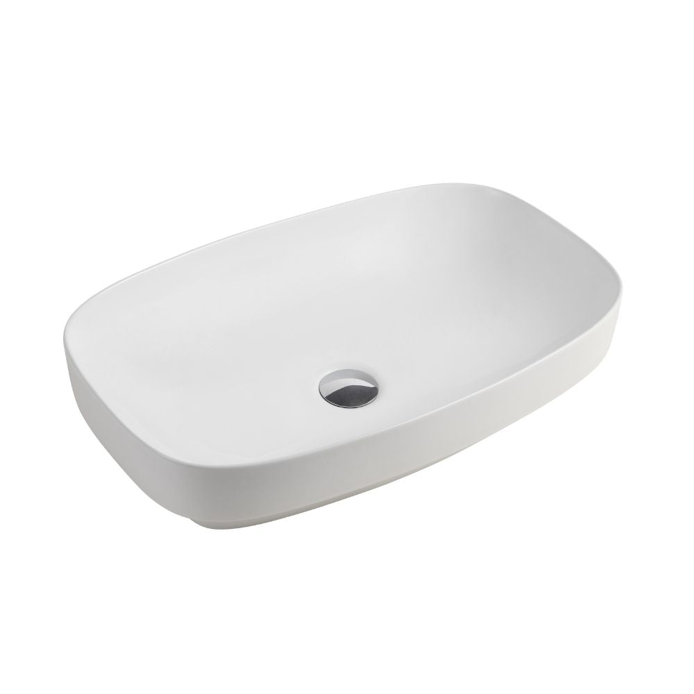 Aufsatzwaschbecken 1 Becken aus Keramik 60x38 Farbe weiß glänzend LAV43560