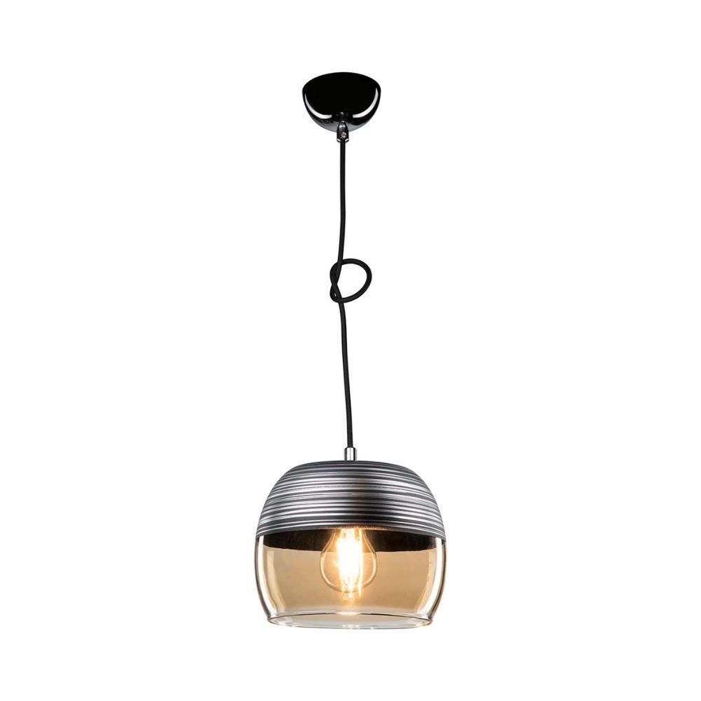 Lampada a sospensione 84h diffusore bicchiere rovesciato colore nero