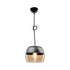 Lampada a sospensione 84h diffusore bicchiere rovesciato colore nero