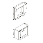 Mobile ingresso con specchio, appendiabiti e scarpiera colore beige Limone41A