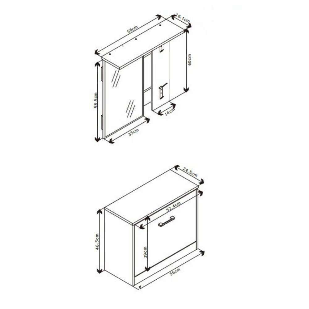 Mobile ingresso con specchio, appendiabiti e scarpiera colore beige Limone41A