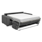 Divano letto 3 posti tessuto Queens colore cenere 200x98x86h Flash