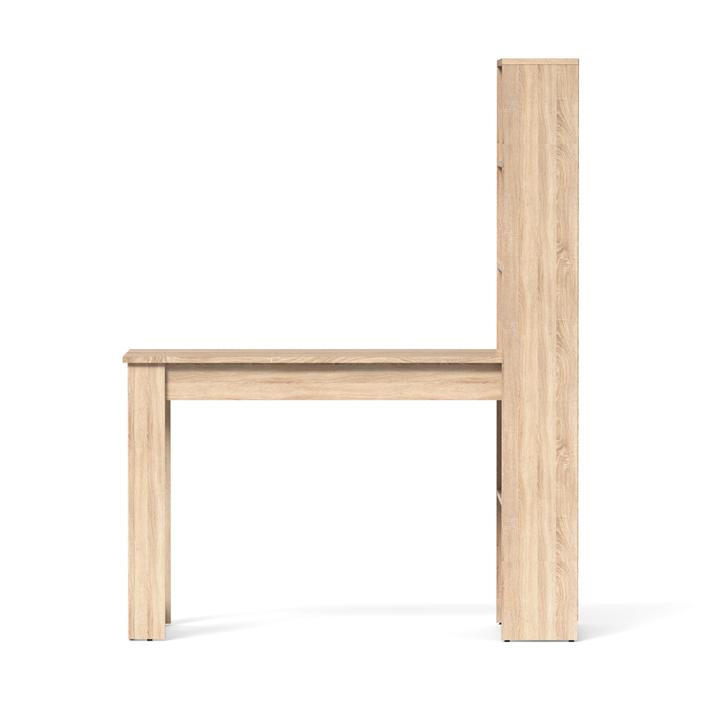 Tavolo penisola con libreria integrata colore rovere Mojo02